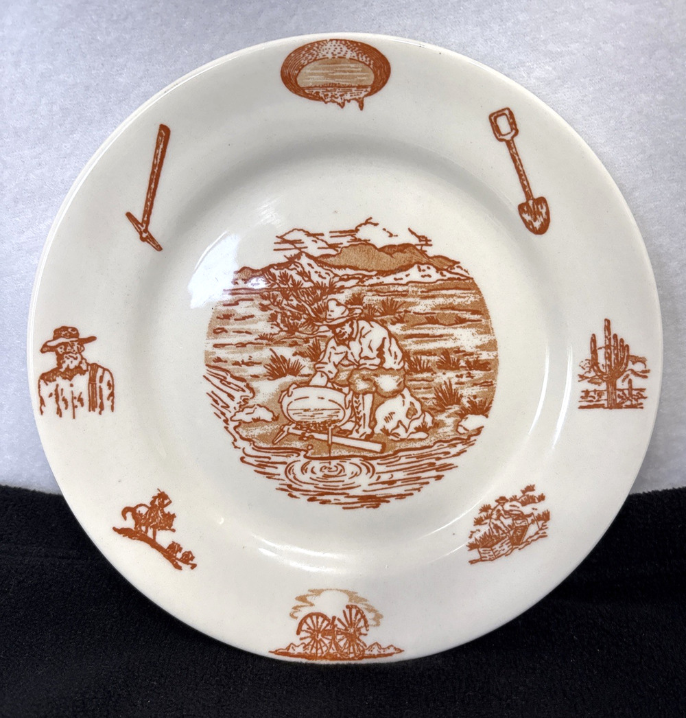 Vintage Wallace Los Angeles Bread Salad Plate 49er Pattern 1940’s